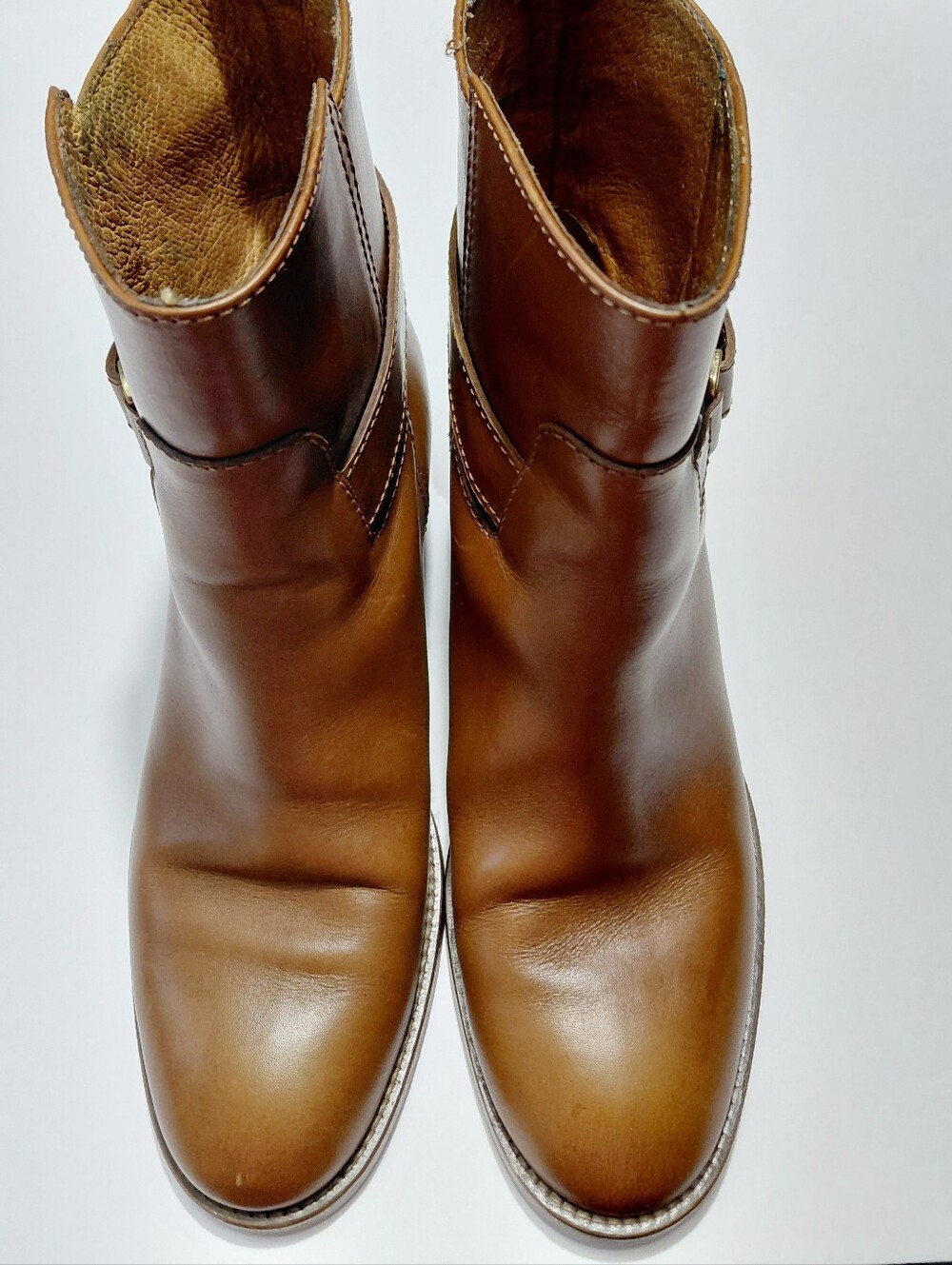 J.  CREW Women's Brown Leather Parker Ankle Boots Size 7.5